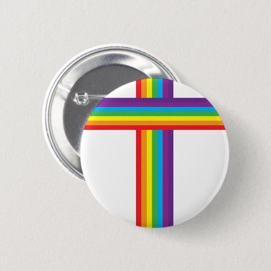 Rainbow CROSS Ronde Button 5,7 Cm (Voorkant /achterkant)