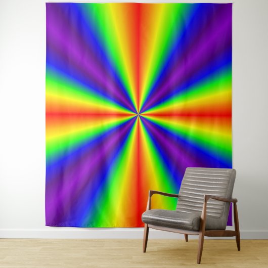 Rainbow Cross Tapestry Wandkleed (In situ)