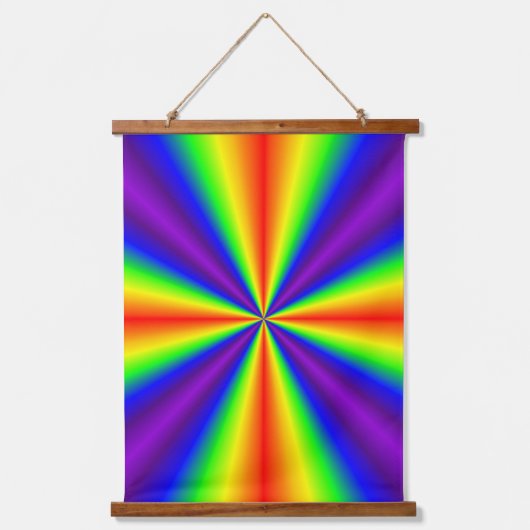 Rainbow Cross Wood Tapestry Hangend Wandkleed (Voorkant)