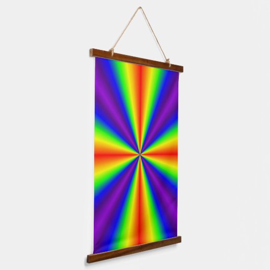 Rainbow Cross Wood Tapestry Hangend Wandkleed (Gebogen)