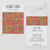 Rainbow crosshatch Interieur Designer Visitekaartj Visitekaartje (Voorkant / Achterkant)