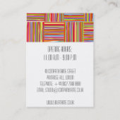 Rainbow crosshatch Interieur Designer Visitekaartj Visitekaartje (Achterkant)