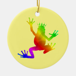 Rainbow Crowned Frog Keramisch Ornament
