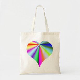 Rainbow Crush Heart Canvas tas
