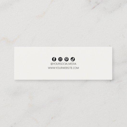 Rainbow Crystal Elegante Oorbel Houder Display Mini Visitekaartje (Achterkant)