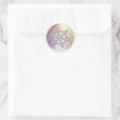 Rainbow Crystal Snowflake Envelope Seal Ronde Sticker (Tas)