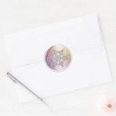 Rainbow Crystal Snowflake Envelope Seal Ronde Sticker (Envelop)