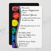 Rainbow Crystals Gay Wedding Invitations Kaart (Voorkant / Achterkant)