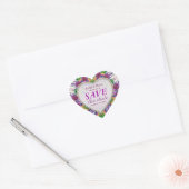 Rainbow Crystals Save the Date Heart Stickers (Envelop)