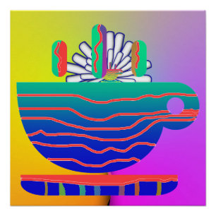 Rainbow Cup-schotel Perfect Poster