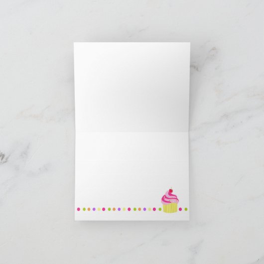 Rainbow Cupcake Bedankt Notitiekaarten (Binnen)