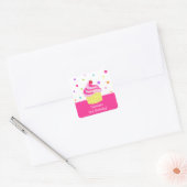 Rainbow Cupcake BIrthday Stickers Labels Dank u (Envelop)