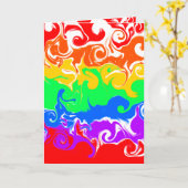 Rainbow Cupcake Fluid Art Birthday Kaart (Gele Bloem)