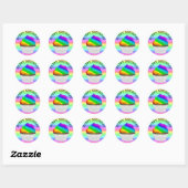 Rainbow Cupcake Happy Birthday Stickers (Vel)