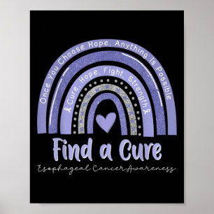 Rainbow Cure Hope vecht tegen sterkte slokdarmkank Poster