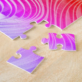 Rainbow Curve Modern Jigzaag Puzzle Legpuzzel (Zijkant)
