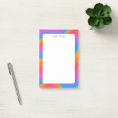 Rainbow Curves CUSTOM Chic Monogram aangepast Post-it® Notes (Kantoor)