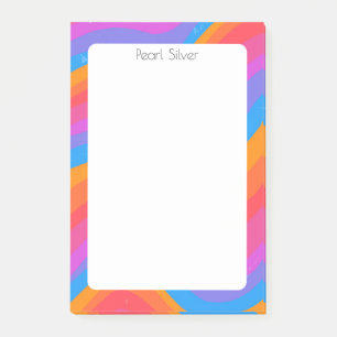 Rainbow Curves CUSTOM Chic Monogram aangepast Post-it® Notes