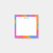 Rainbow Curves CUSTOM Chic Monogram aangepast Post-it® Notes (Voorkant)