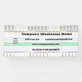 Rainbow Custom Company Banner met Logo