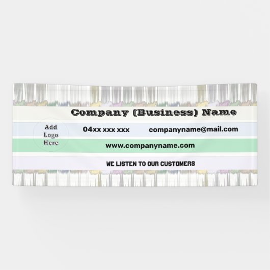 Rainbow Custom Company Banner met Logo (Horizontaal)