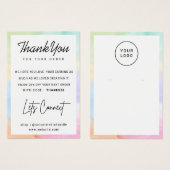 Rainbow Custom Logo Oorspronkelijk beeldscherm Dan Visitekaartje (Voorkant /achterkant)