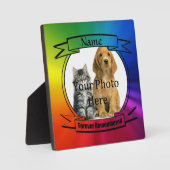 Rainbow Custom Memorial - Voor Altijd Onvergeten Fotoplaat (Voorkant)