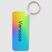 Rainbow Custom Name Sleutelhanger (Achterkant)