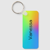 Rainbow Custom Name Sleutelhanger (Voorkant)