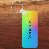 Rainbow Custom Name Sleutelhanger (Voorkant)