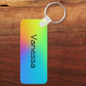 Rainbow Custom Name Sleutelhanger (Achterkant)