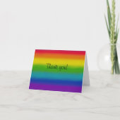 Rainbow Customizable Thank You Folded Note Card Notitiekaartje (Voorkant)