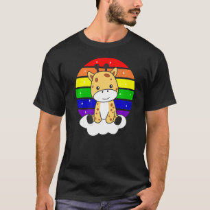 Rainbow Cute Giraffe voor kinderen Giraffes T-shirt