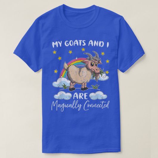 Rainbow Cute Goat Lover Farmer Boerderij Animal Go T-shirt (Design voorkant)