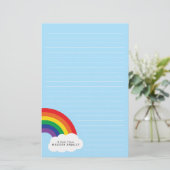 Rainbow Cute Kinder Briefpapier (Staand voorkant)