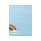 Rainbow Cute Kinder Personal Briefpapier Notitiebl Notitieblok (Linkerzijde)