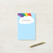 Rainbow Cute Kinder Post-it® Notes (Op bureau)