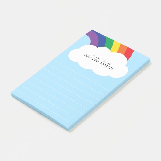 Rainbow Cute Kinder Post-it® Notes (Schuin)