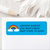 Rainbow Cute Kinder Return Address Label (Insitu)