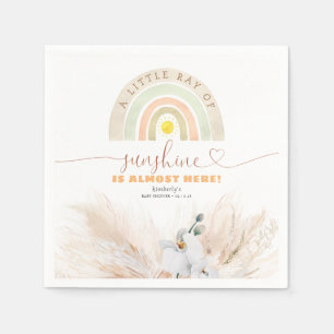 Rainbow Cute Pampas Grass Floral Baby shower Servet