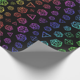 Rainbow D20 rollenspel dobbelpatroon Cadeaupapier