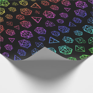 Rainbow D20 rollenspel dobbelpatroon Cadeaupapier
