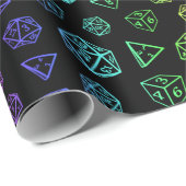 Rainbow D20 rollenspel dobbelpatroon Cadeaupapier (Rol Hoek)