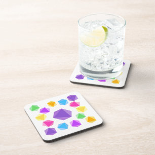 Rainbow D8 Dice Drink Coasters Bier Onderzetter