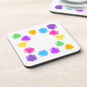 Rainbow D8 Dice Drink Coasters Bier Onderzetter (Linkerzijde)
