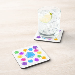 Rainbow D8 Dice Drink Coasters Bier Onderzetter