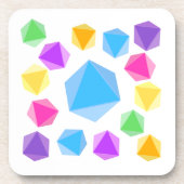 Rainbow D8 Dice Drink Coasters Bier Onderzetter (Voorkant)