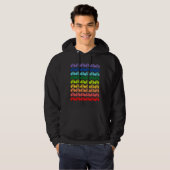 Rainbow Dachshund Pattern Hoodie (Voorkant volledig)