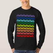Rainbow Dachshund Pattern T-shirt (Voorkant)