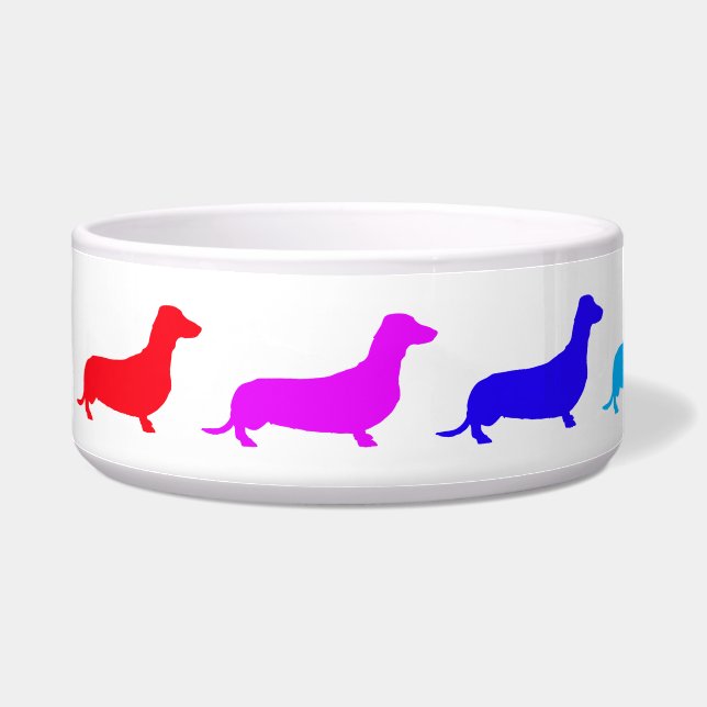 Rainbow Dachshund Pet Bowl Voerbakje (Links)